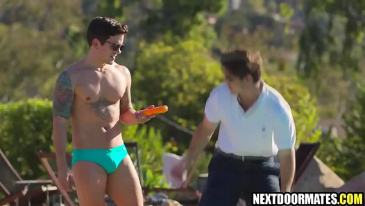 Dakota Payne Teases the Hot Pool Guy in Steamy Jock Booty Action – 18+