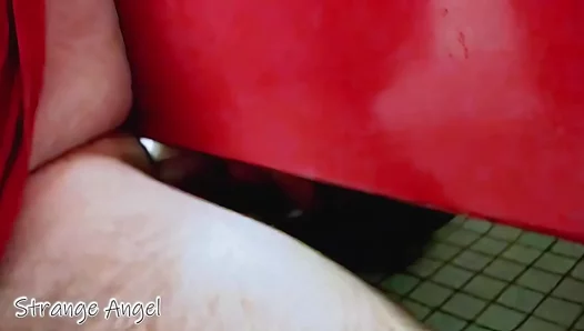 Stranger Danger: Steamy Bareback Rubbing in a Dark Stall – 18+