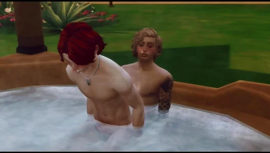Hot Steam, Hard Bodies: Gay Lovers Go Wild in Jacuzzi – Sims 4 Wicked Whims 18+