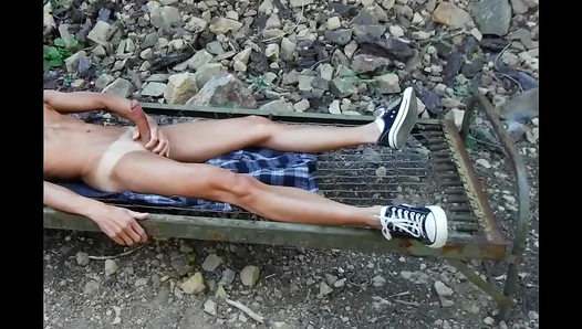 Sun-Kissed Twink Masturbates Hot Heavy Outdoors – Sultry Solo Session – 18+