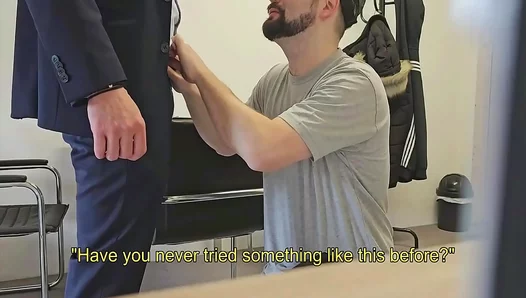 First Time Tastes Best: Hot Broker Sucks Thick Dick for Pleasure – GayPornX