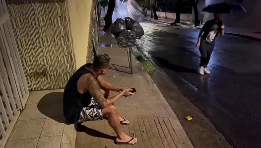 Carioca Takes Huge Ass Ride in Pouring Rio Rain – Hot Brazilian Gay Encounter
