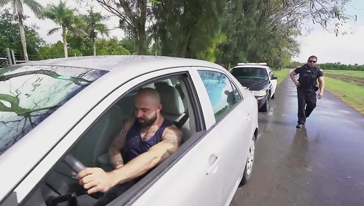 Buff Cops Crushes horny exhibitionist In Steamy Public Park Encounter – 18+