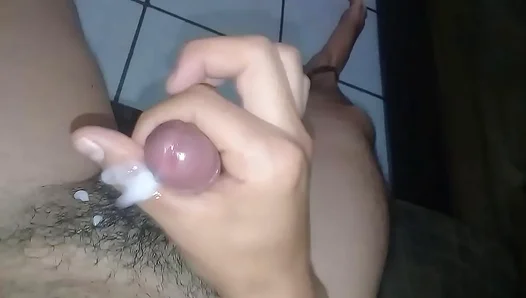 Jacking Off Hotly, Cream Splatters in Steaming Solo Session – NaughtyMilkPlay