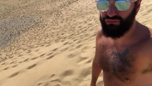 Steamy Blowjob Session Out Amid Maspalomas Shifting Sands – Public Gay Heat 18+