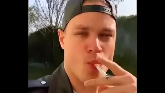 Smoke-Filled Fantasy: Seductive Solo Blowjob Tease Turns Fiery – GayXXX 18+