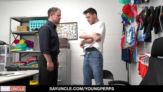 Cute Teen Caught Stealing — Seduced Fucked Hard by Buff Security Guard 18+PerpPatrol