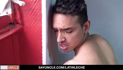 Young Latino 18+ Yearns for Hot Shower Blowjob by Mature Stud – Straight-for-Pay Action
