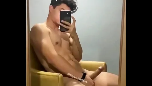 Chacalito Shows Off Hard Muscle Big Load Outdoors – Fiery Gay Solo Act – HorniMen 18+