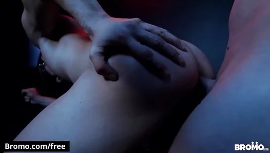 Tattooed studs locked in raw passion—intense bondage ass-flogging action —BromoPreview
