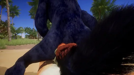 POV Thrashing: Tiger Claims Wolf with Raw Power Full Control — Hot Gay Yiff