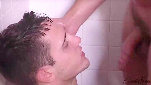 Steamy Shower Kiss Leads to Wild Bathroom Ass-Fucking – CorbinFisher