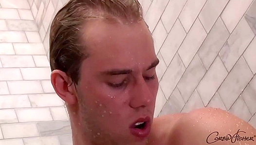 Riding Hard Reverse Then Soaking Up Pleasure in the Shower – CorbinFisher 18+