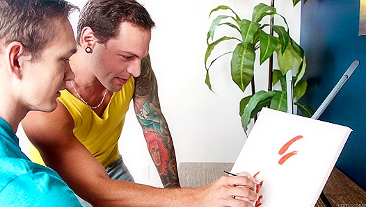 Jackson Traynor Gets Fully Mounted Bareback by Ripped Neighbor Eddie Danger – 18+