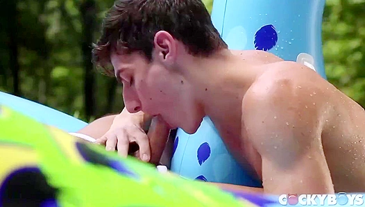 Aiden Ward Nico Leon Heat Up the Poolside with Fiery Ass Action – CockyBoys