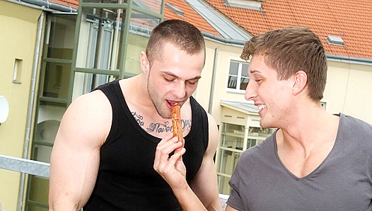 Franc Zambo Goes Wild: Steamy Balcony Action with a Hung Beefcake – GayPornX 18+
