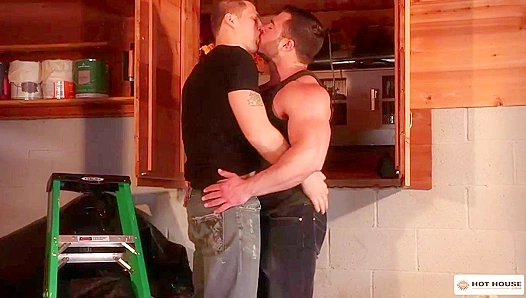 Horny Handiman Derek Swallows Hard—RomanTodds Massive Load Blasts Him Deep