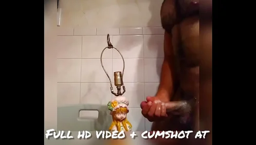 Horny Hairy Italian Stud Jerks Off Cums All Over Lamp – Hot Solo Fuck