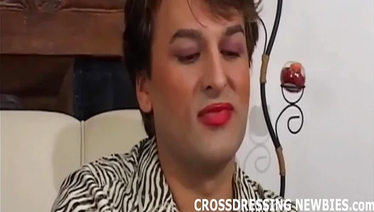 Slutty Twink 18+ Moans Loud While Fucking Himself in Sheer Lace – Horny Solo Gay Action
