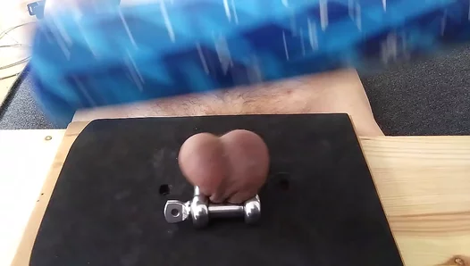 Blue Bat CBT: Raw Balls- in Intense Gay BDSM Session – Amateur Pain 18+