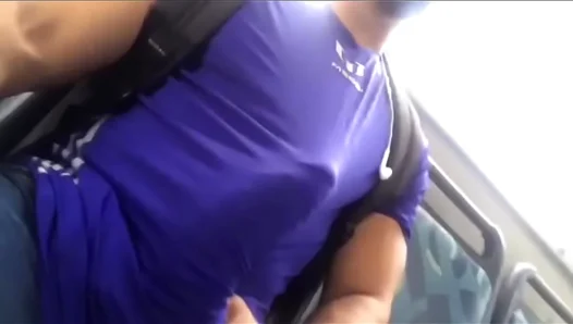 Huge Muscle Stud Bares Massive Hard Cock on Train Ride – Hot Twink Teases 18+