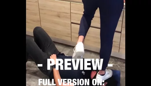 Crushed Beneath Her Foot: Reebok Worship Turns Hot Heavy – TinyGays 18+