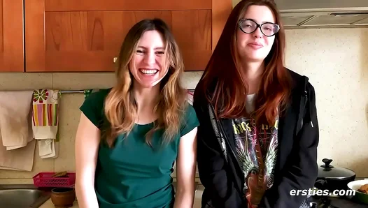 Sizzling lesbian grind: Cute Ukrainians heat up bed – Xhamster 21+