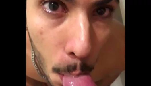 Young Hung Stud Gags on Massive Cock, Swallows Thick Load – AmateurGayAction 18+