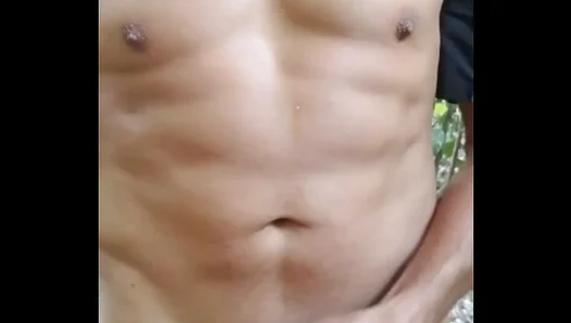 Massive Bear JERKS OFF Bareback Outdoors – Hot Amateur Gloryhole Action 18+