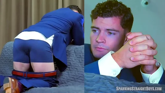 Crisp Suit, Cheeks Bare: Wes Gets Spun Around in This Steamy Office Scene –