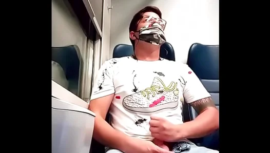 Hard Solo Ride: Hot Guy Jerks Off on Packed Italian Transit – Steamy Gay Escape 18+