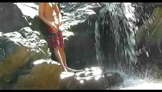 Soaking Wet Hard: Hot Gay Solo Action Under the Waterfall – 18+