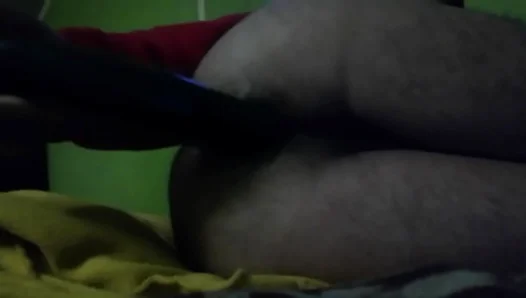 Hungry Hairy Bear Stretches Wide for Juicy Cucumber Fuck — Hot Solo Ride