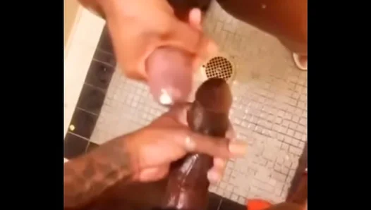 Steamy Shower Session: Big Black Dick Massaged by Hung Twinks – GayPorno 18+