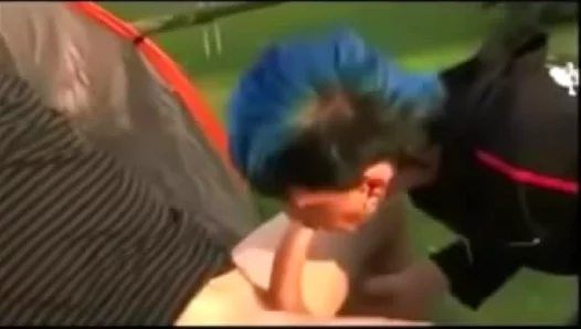 Wild Outdoor Hookup: Punk Boy Gets Fucked Hard Under Open Sky – 18+