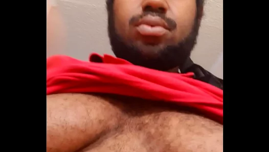 Thomas Moans Hard While JERKING HIS THICK BLACK COCK — Steaming Gay Solo POV