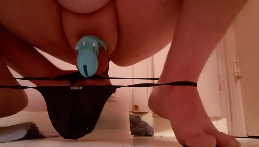 Pleasing Himself Under Lockdown: Sissy Slaves Forbidden Solo Ride – ChastityGames 18+
