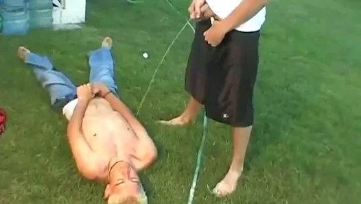 Sun-Drenched Fun: Wild Teens Spit Swallow Outdoors – Bareback Play 18+