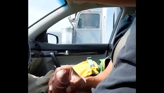 Highway Heat: Trucker Duo JERKS OFF Exposed on Open Road – Wild Voyeur Ride Pt. 2