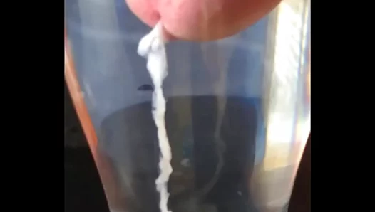Cumming Hard into a Glass – Watch the Thick Load Up Close – HotGayClips 18+