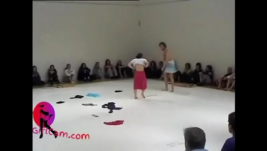 Sensual Strip Tease: Seductive lesbian dance turns into hot passion – HotGirlsOnly 18+