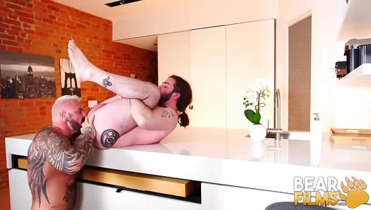 Inked Stud Plows Thick Bears hairy ass – Gay Sex Session – XXX