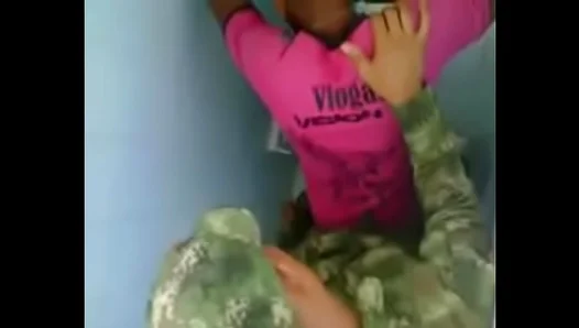 Steamy Encounter Between Uniformed Soldiers in Colombias Mens Room – Gay Military Heat 18+