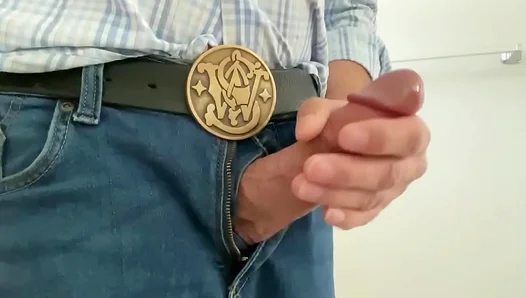 Hard-On Alert: Jacking Off With a Sleek Sexy Belt Buckle – Hot Solo Play