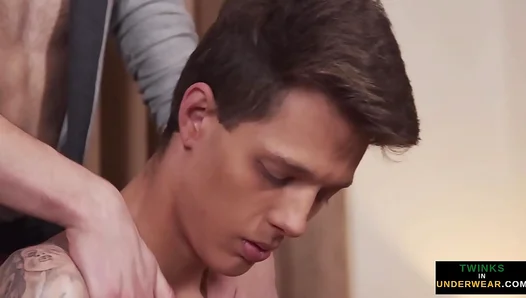 Oiled Up Overstimulated: Twinks Massage Leads to Mind-Blowing Orgasm – 18+