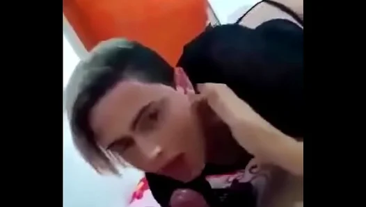 Flame Teases Two Rookies in a Steamy Double Blowjob Session – 18+