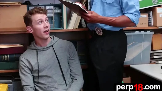 Horny Teen Thug Gets Caught Claimed by Officer in Hot Interracial Hookup – 18+