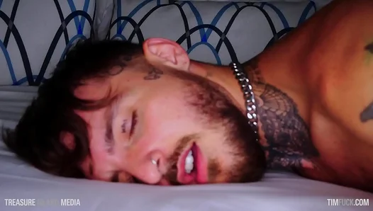 Beastly Tattooed Hunk Takes Ride Until Spent – Dom Bull Gapes for More – 18+
