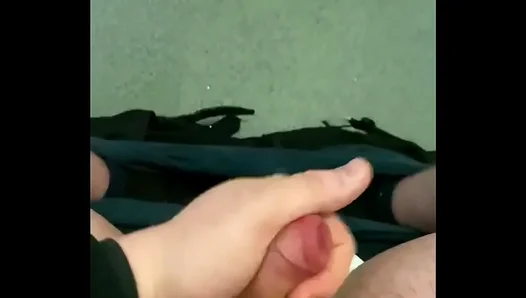 Spotted Jerking Off at Work – Massive British Load in Cubicle – 18+