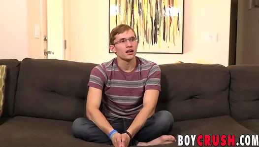 Shy Bookworm Reveals Massive Erect Cock — Teasing Masturbation Session – HotSoloFun 18+